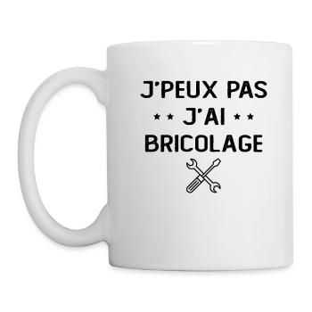 Je Peux Pas J'ai Bricolage Bricoleur Cadeau - Mug blanc - blanc - Gauche