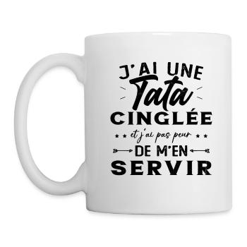 Neveu Nièce Cadeau J'ai Une Tata Cinglée Humour - Mug blanc - blanc - Gauche