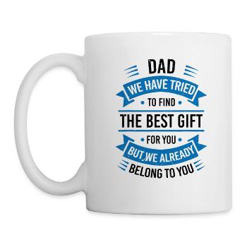Papa J'ai Essayé De Te Trouver Le Meilleur Cadeau - Mug blanc - blanc - Gauche
