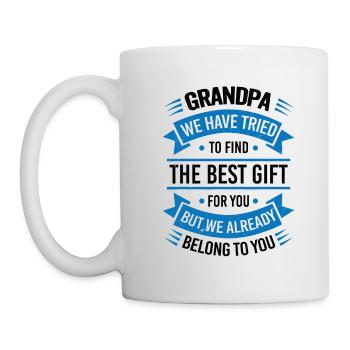 Grandpa we tried to find you the best gift - Mug - white - Left
