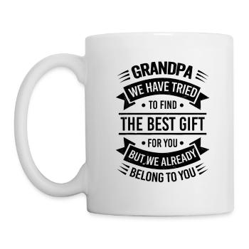 Grandpa we tried to find you the best gift - Mug - white - Left