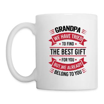Grandpa we tried to find you the best gift - Mug - white - Left