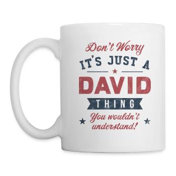 C’est un truc de David - Mug blanc - blanc - Gauche
