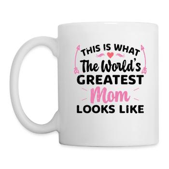 This is what the best mom in the world looks like - Mug - white - Left