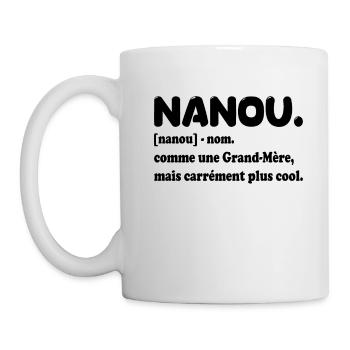 Nanou Grands Meres Drole pour Adorable Nanou - Mug blanc - blanc - Gauche