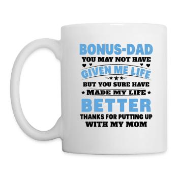 Der hübsche Papa verlässt die Tochter des Sohnes und der Frau - Tasse - Weiß - Links