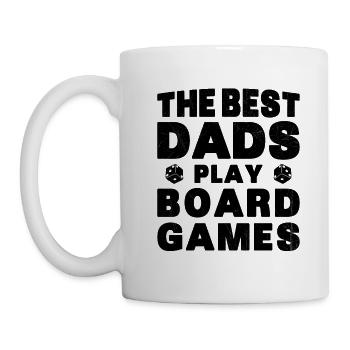 Meilleurs Pères Jouent Jeux de Plateau Cadeau - Mug blanc - blanc - Gauche