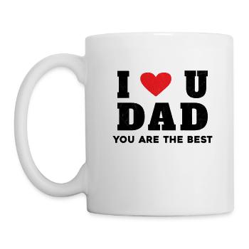 Ich liebe dich Papa, du bist der beste Vatertag - Tasse - Weiß - Links