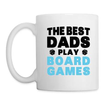 Meilleurs Pères Jouent Jeux de Plateau Cadeau - Mug blanc - blanc - Gauche