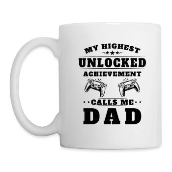 Mein höchster unerschlossener Erfolg nennt mich Papa - Tasse - Weiß - Links