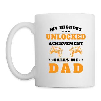 Mein höchster unerschlossener Erfolg nennt mich Papa - Tasse - Weiß - Links
