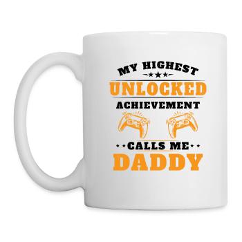 Meine höchste freigeschaltete Errungenschaft nennt mich Opa - Tasse - Weiß - Links