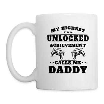 Meine höchste freigeschaltete Errungenschaft nennt mich Opa - Tasse - Weiß - Links
