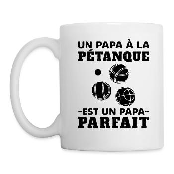 Un Papa à la Pétanque est un Papa Parfait - Mug blanc - blanc - Gauche