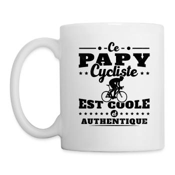 Ce papy cycliste est coole et authentique - Mug blanc - blanc - Gauche