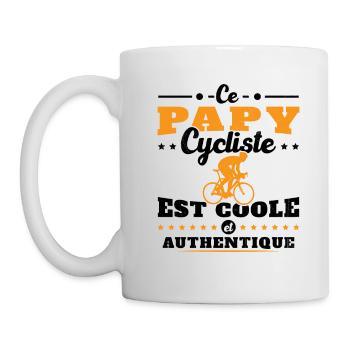 Ce papy cycliste est coole et authentique - Mug blanc - blanc - Gauche