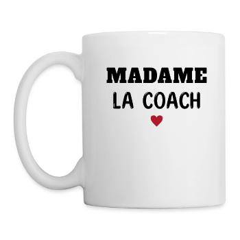 Femme Humour Coach Sportif madame la Coach - Mug blanc - blanc - Gauche