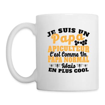 Papa et apiculteur - Mug blanc - blanc - Gauche