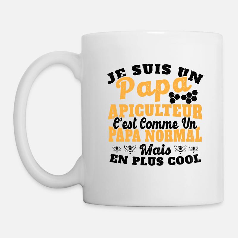 Papa et apiculteur - Mug blanc - blanc