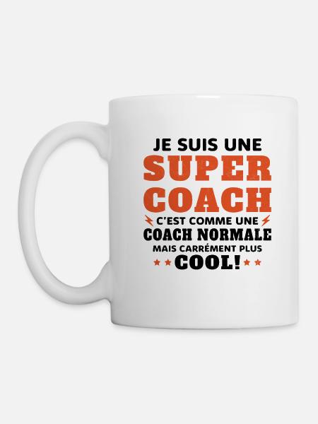 Une Super Coach Idée Femme Cadeau Humour - Mug blanc - blanc