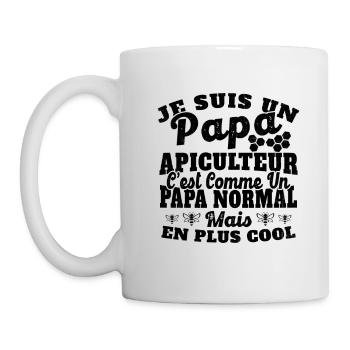 Papa et apiculteur - Mug blanc - blanc - Gauche