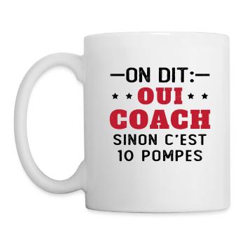 On Dit Oui Coach Humour Coaching Sportif Cadeau - Mug blanc - blanc - Gauche