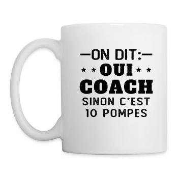 On Dit Oui Coach Humour Coaching Sportif Cadeau - Mug blanc - blanc - Gauche