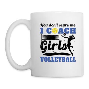 Coach volleyball Sportif Humour Entraîneur Filles - Mug blanc - blanc - Gauche