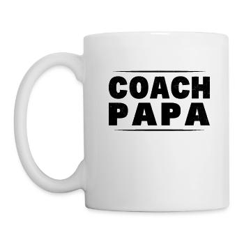 Drôle Football Basketball Coach Papa Homme Drôle - Mug blanc - blanc - Gauche