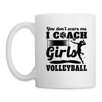 Coach volleyball Sportif Humour Entraîneur Filles - Mug blanc - blanc - Gauche