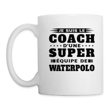 Coach de Super équipe de waterpolo Humour Cadeau - Mug blanc - blanc - Gauche