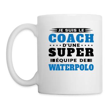 Coach de Super équipe de waterpolo Humour Cadeau - Mug blanc - blanc - Gauche