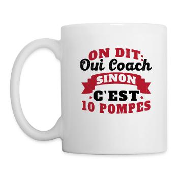 On Dit Oui Coach Humour Coaching Sportif Cadeau - Mug blanc - blanc - Gauche