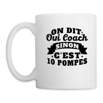 On Dit Oui Coach Humour Coaching Sportif Cadeau - Mug blanc - blanc - Gauche