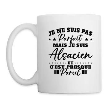 Pas Parfait mais Alsacien Cadeau Humour Alsace - Mug blanc - blanc - Gauche
