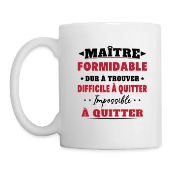 Maître formidable idée cadeau maître d'école - Mug blanc - blanc - Gauche