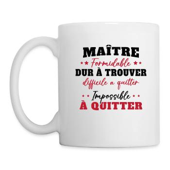 Maître formidable idée cadeau maître d'école - Mug blanc - blanc - Gauche