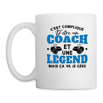 Coach De Légende Humour Coaching Sportif Cadeau - Mug blanc - blanc - Gauche