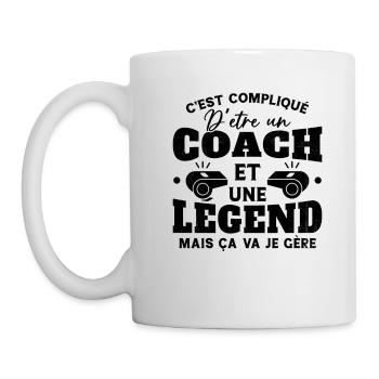 Coach De Légende Humour Coaching Sportif Cadeau - Mug blanc - blanc - Gauche