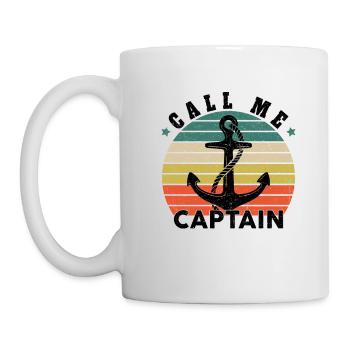 Call Me Captain Boat Sailboat Sea Gift - Mug - white - Left
