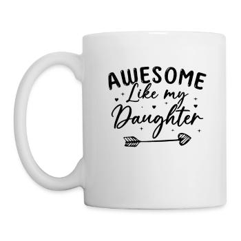 Génial Comme Ma Fille Humour Cadeau - Mug blanc - blanc - Gauche