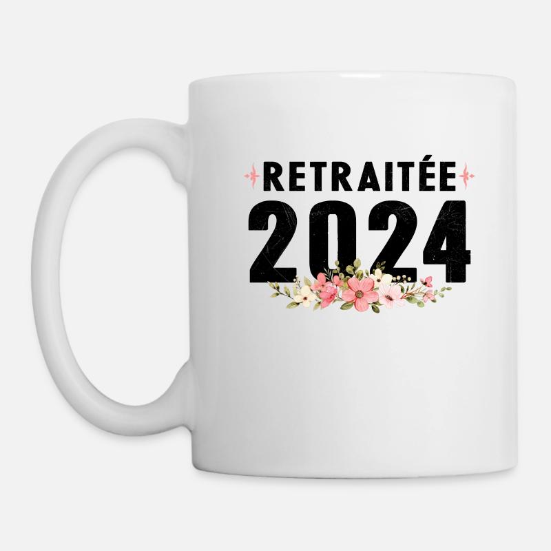 Retraitée 2024 - Mug blanc - blanc