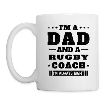 Dad and a Rugby Coach Gift Humor - Mug - white - Left