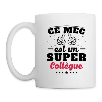 ce mec est un super collègue - Mug blanc - blanc - Gauche