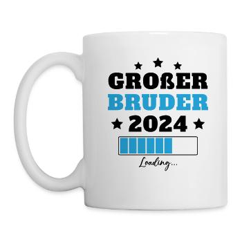 Großer Bruder 2024 Geschenkidee - Tasse - Weiß - Links