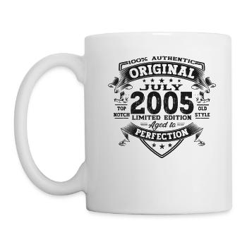18ème Anniversaire Homme Original Juillet Millésime 2005 - Mug blanc - blanc - Gauche