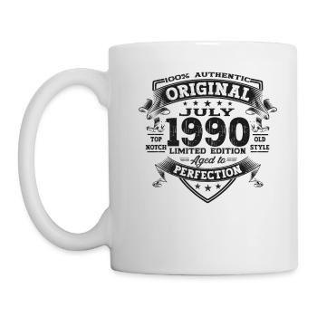 33rd Birthday Man Original July Vintage 1990 - Mug - white - Left