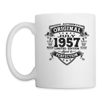 66th Birthday Man Original Juillet 1957 - Mug blanc - blanc - Gauche