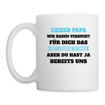 Papa Beste Geschenk Bereits Uns Vater Väter Kinder - Tasse - Weiß - Links