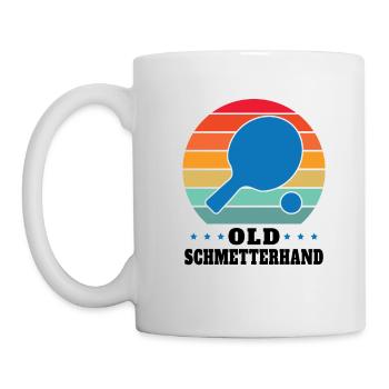 Old Schmetterhand Tischtennis Geschenkidee - Mug blanc - blanc - Gauche
